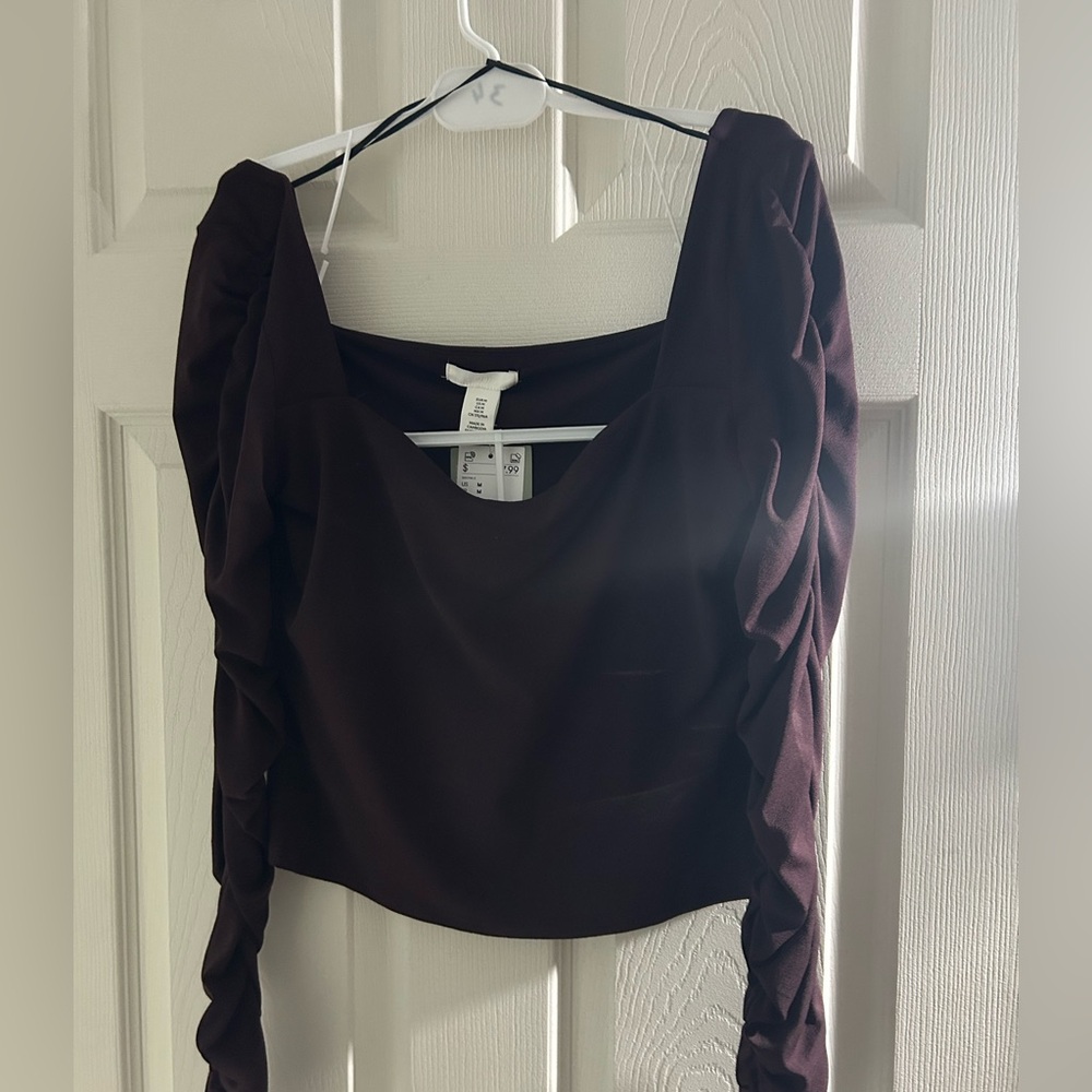 Full sleeves dark purple top
